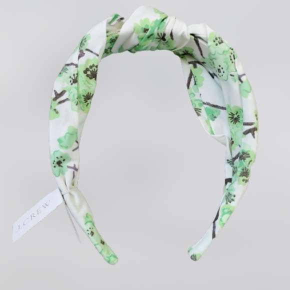 J.Crew floral knot cotton headband, green - Picture 3 of 4